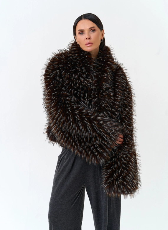 Женская шуба из эко меха фото