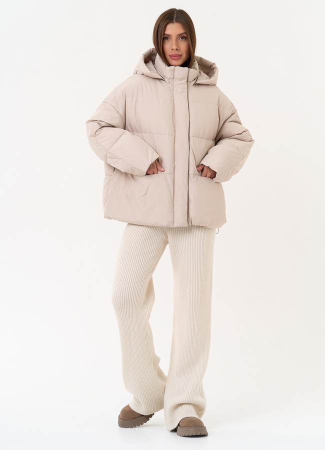 фото Женский короткий пуховик с капюшоном модель № 31587