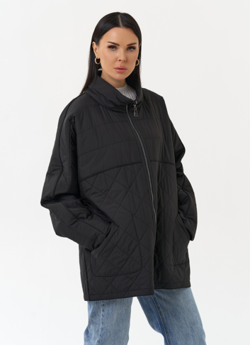 Женская двухсторонняя куртка с воротником стойкой