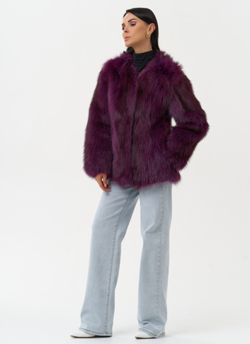 Женская куртка из меха канадского енота