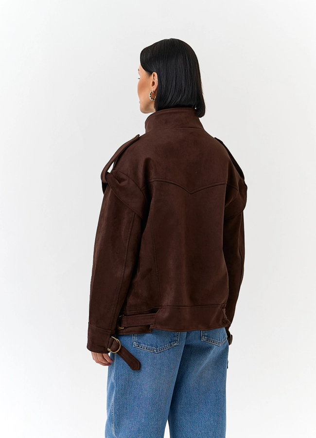фото Женская куртка из эко замши модель № 32785