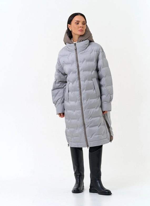 Женское утепленное полупальто фото