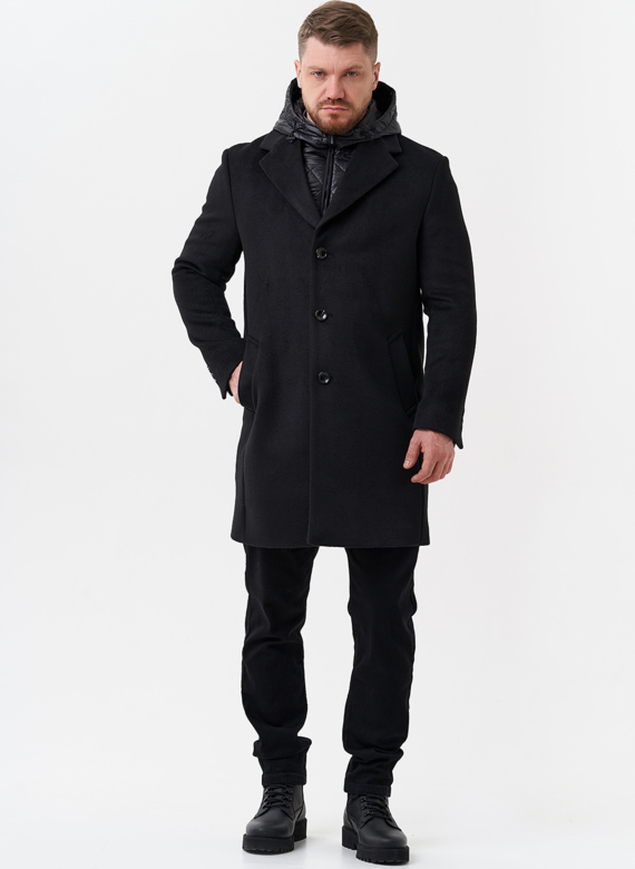 Мужское пальто черного цвета