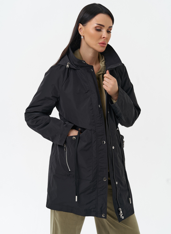 Плащ женский с капюшоном