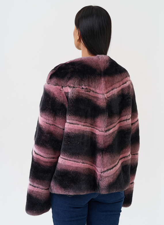 Короткая шуба из меха кролика