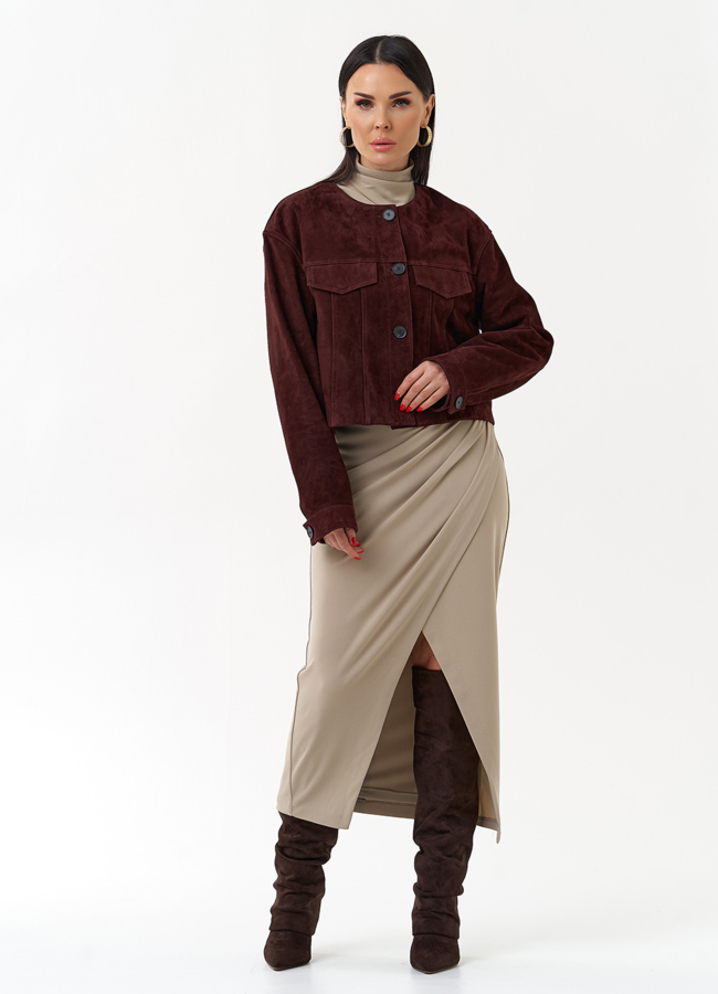 Куртка из натуральной замши  модель № 30092 в кредит