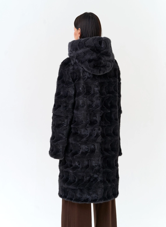 Шуба из меха норки фото
